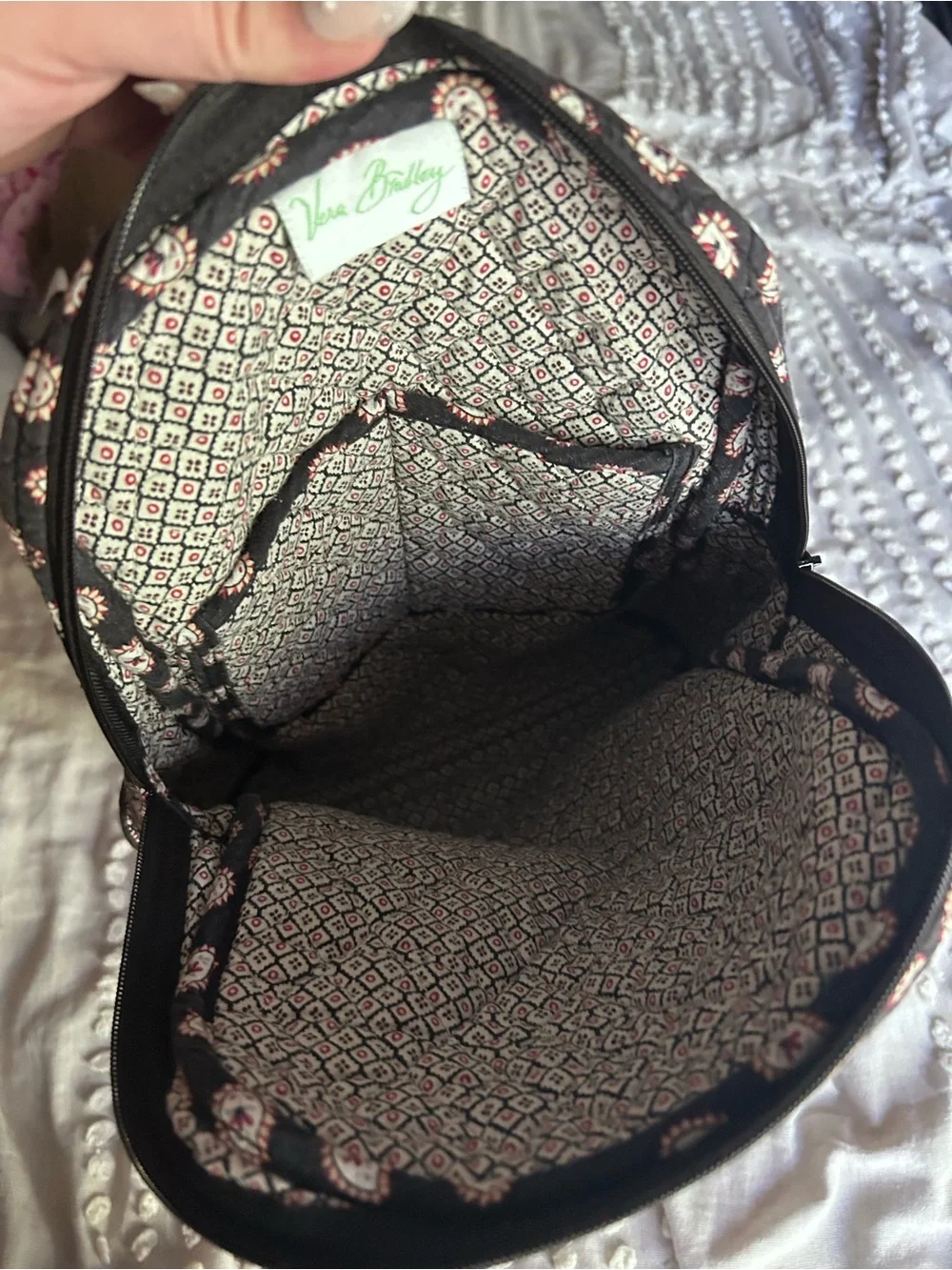 Vera Bradley | retired classic black paisley backpack